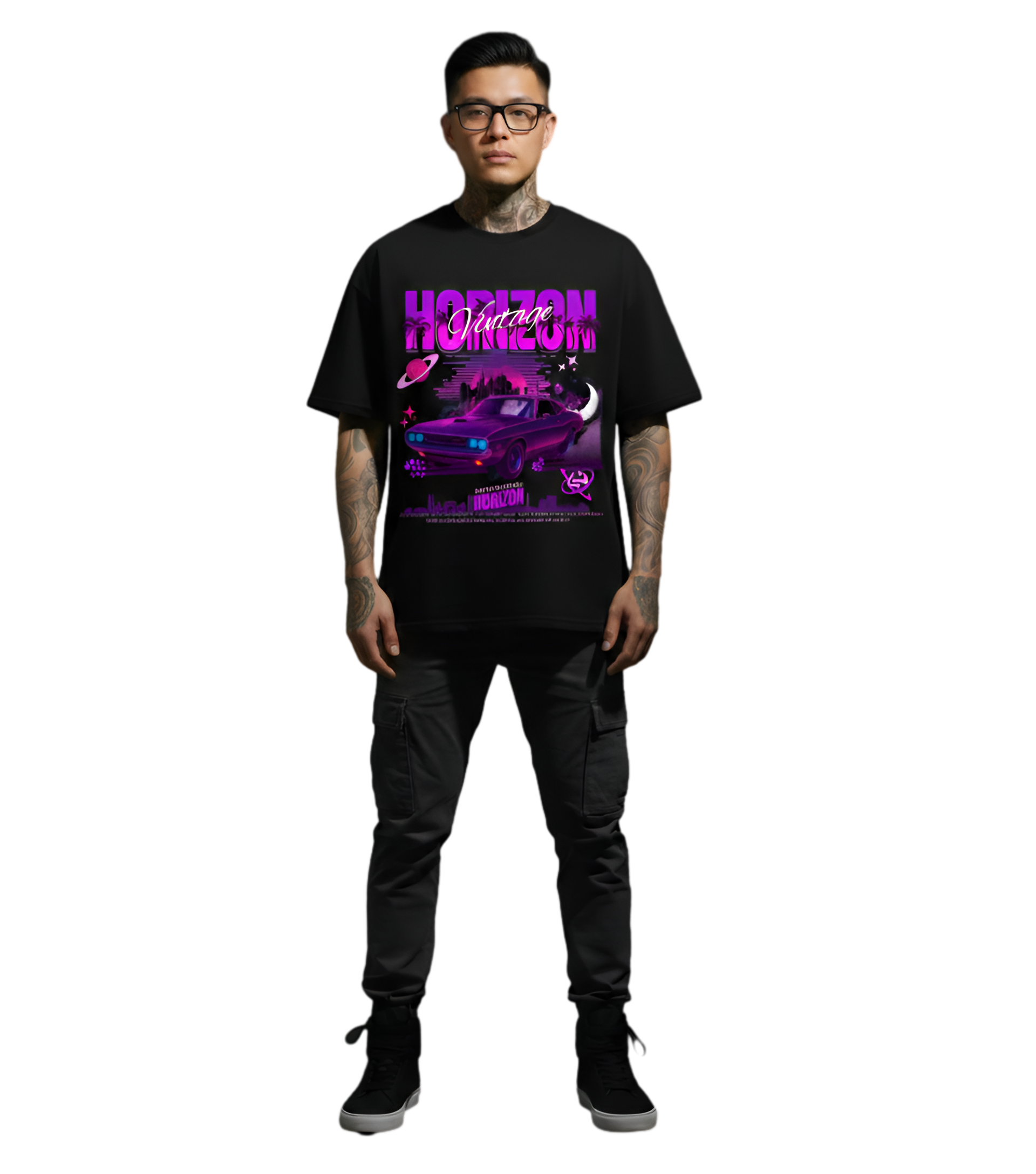 VINTAGE HORIZON Tee Oversized T-Shirt