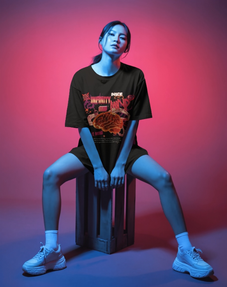 INFINITY INSIDE MY MIND Tee Oversized T-Shirt